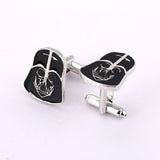 Star Wars Cufflinks Galactic Empire Imperial Stormtrooper Enamel Mask Shirt Brand Cuff Buttons Silver Plated Cuff Links Jewelry