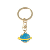 Escape from the earth ! UFO Space Craft Astronaut Rocket Planet Spaceman Universe Stars Enamel Key Ring KeyChain For astrophile