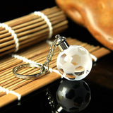 New Crystal Led Light Keychain Car Key Chain Key Ring Football Basketball Earth Ball Pendant Keyring For Favorite Sportsman Gift