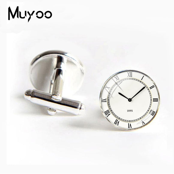 2018 New London Cufflinks See Twins Round Dome Steampunk Vintage Jewelry Painting Watch Pattern Cuff Best Gifts For Men