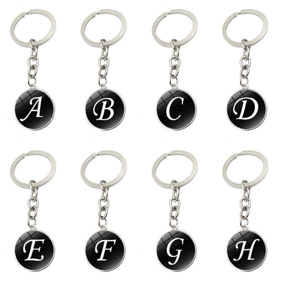 Alphabet Key Chain Ring 26 English Initial Letters name Keychains Car Wallet Handbags Accessories for Girls Women Men