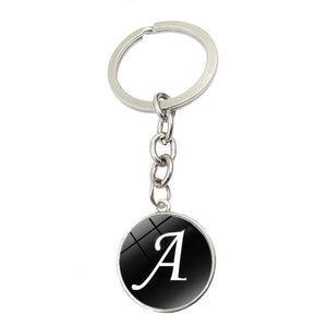 Alphabet Key Chain Ring 26 English Initial Letters name Keychains Car Wallet Handbags Accessories for Girls Women Men
