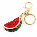 Rhinestone Crystal Elephant Keychain Pattern Purse Bag Car Charm Key Ring Buckle Clasp Gifts Pink Ear White Body Crystal
