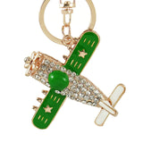 Rhinestone Crystal Elephant Keychain Pattern Purse Bag Car Charm Key Ring Buckle Clasp Gifts Pink Ear White Body Crystal